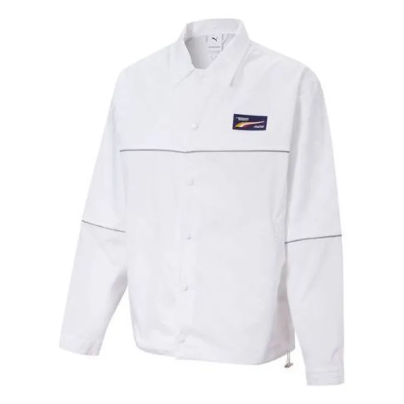 Puma x Rdet Coach Jacket 'White Black' 598062-02 sold by KicksCrew