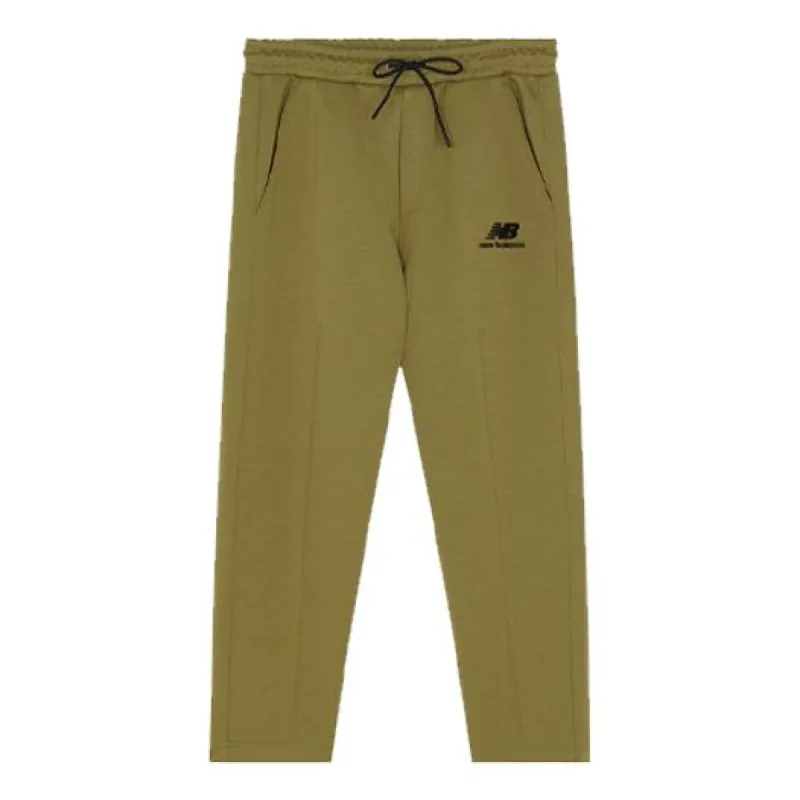 New Balance Logo Cotton Pants 'Military Green' AMP13390-OV sold by KicksCrew