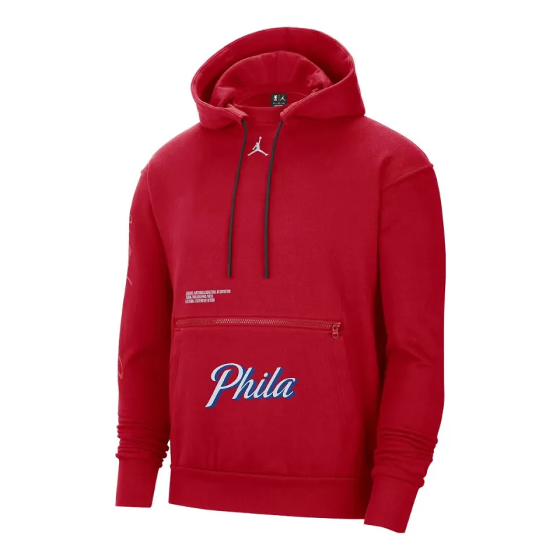 Air Jordan Philadelphia 76ers Courtside Statement Edition NBA Fleece Pullover Hoodie 'Red' DR7005-657 sold by KicksCrew