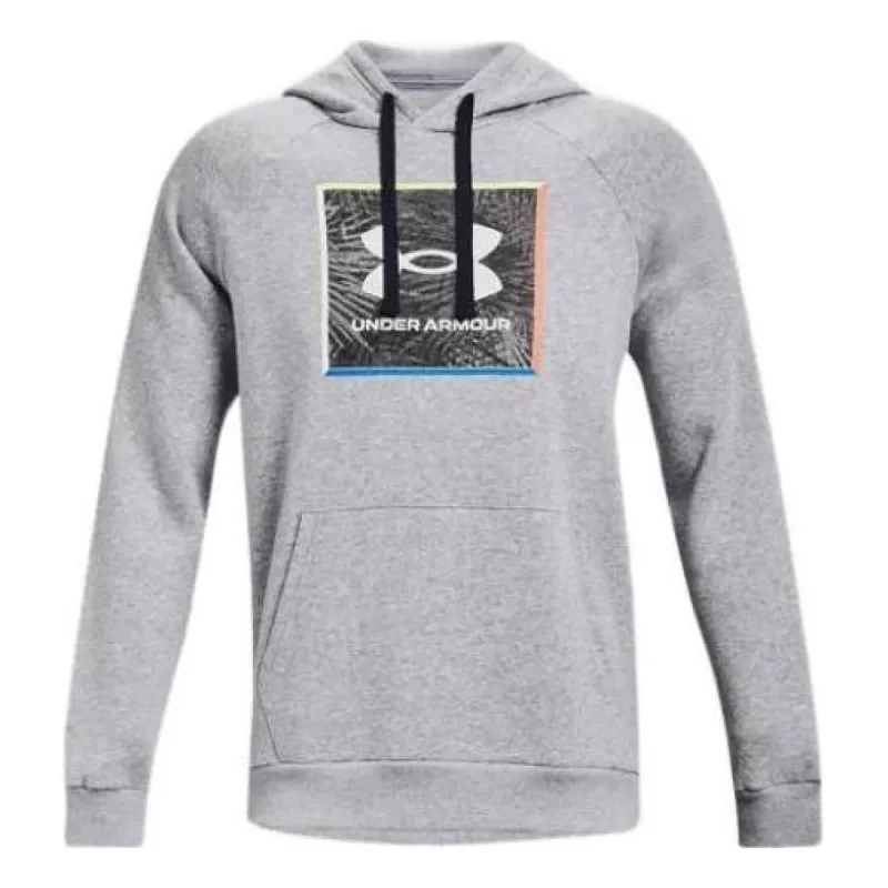 Under Armour Rival Fleece Graphic Hoodie 'Grey' 1370349-011 sold by KicksCrew