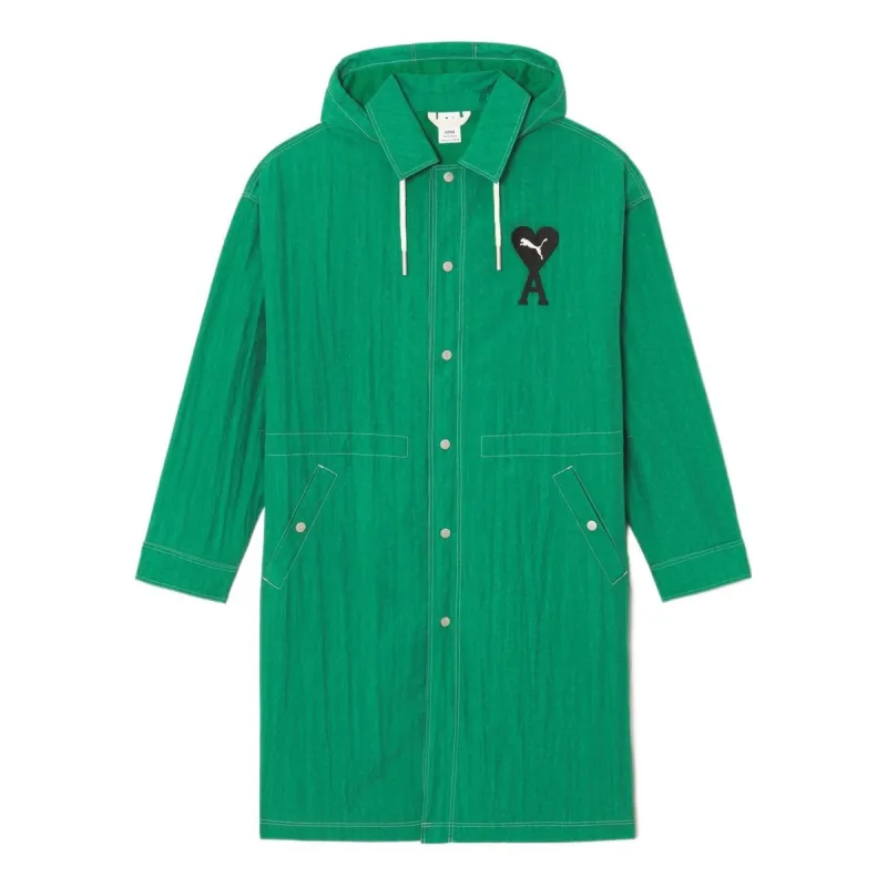 Puma X AMI Light Nylon Jacket 'Green' 534064-96 sold by KicksCrew