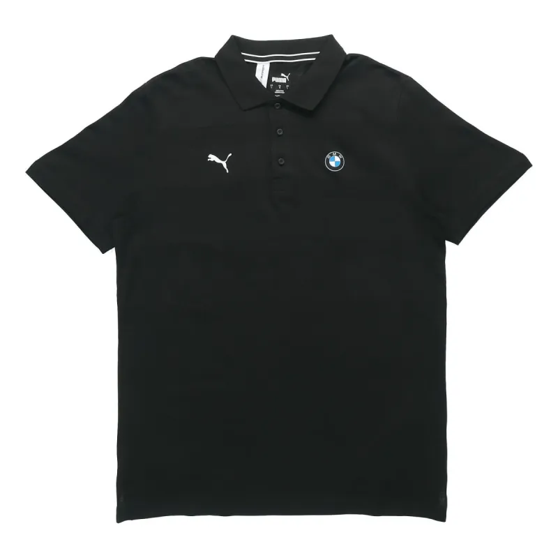 Puma x BMW Motorsport Striped Polo Shirt 'Black White' 598005-01 sold by KicksCrew