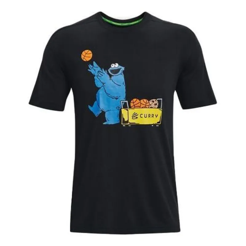Under Armour Curry Cookie Monster T-shirt 'Black' 1369624-001 sold by KicksCrew