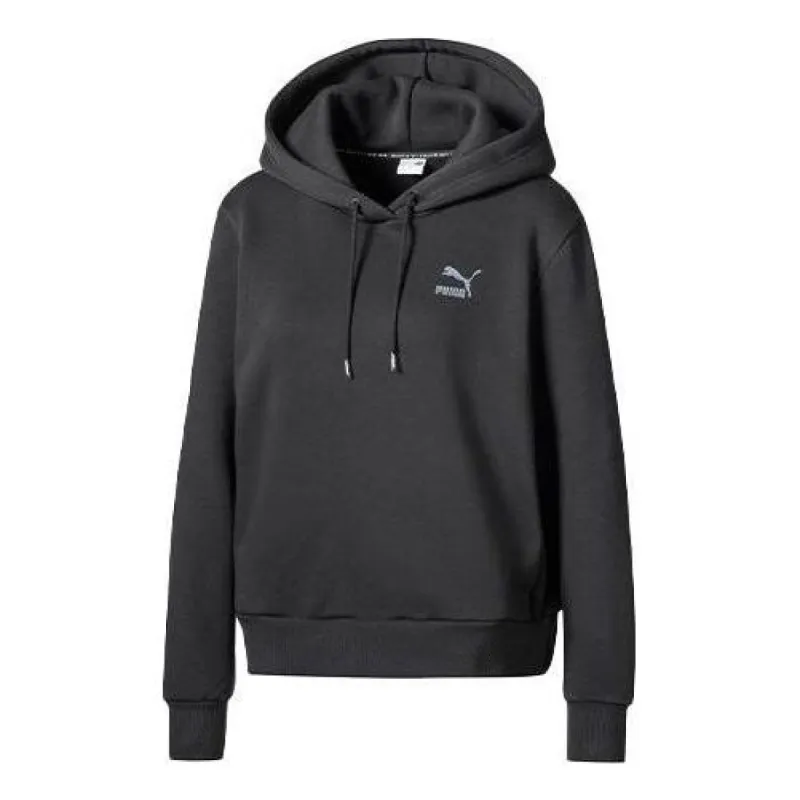 (WMNS) Puma Iridescent Hoodie 'Black Grey Blue' 597877-01 sold by KicksCrew