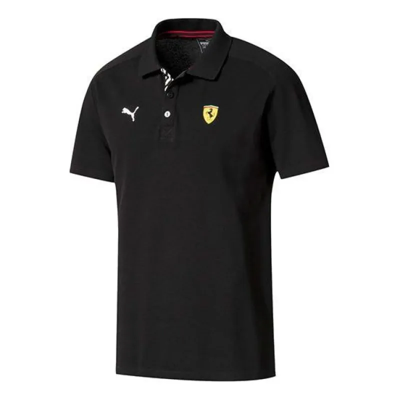 Puma Scuderia Ferrari FW Classic Polo 'Black' 762387-02 sold by KicksCrew