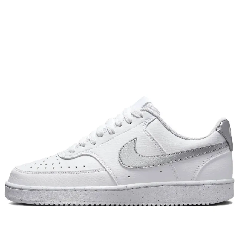 (WMNS) Nike Court Vision 1 Low Next Nature 'White Metallic Silver' DH3158-108 sold by KicksCrew