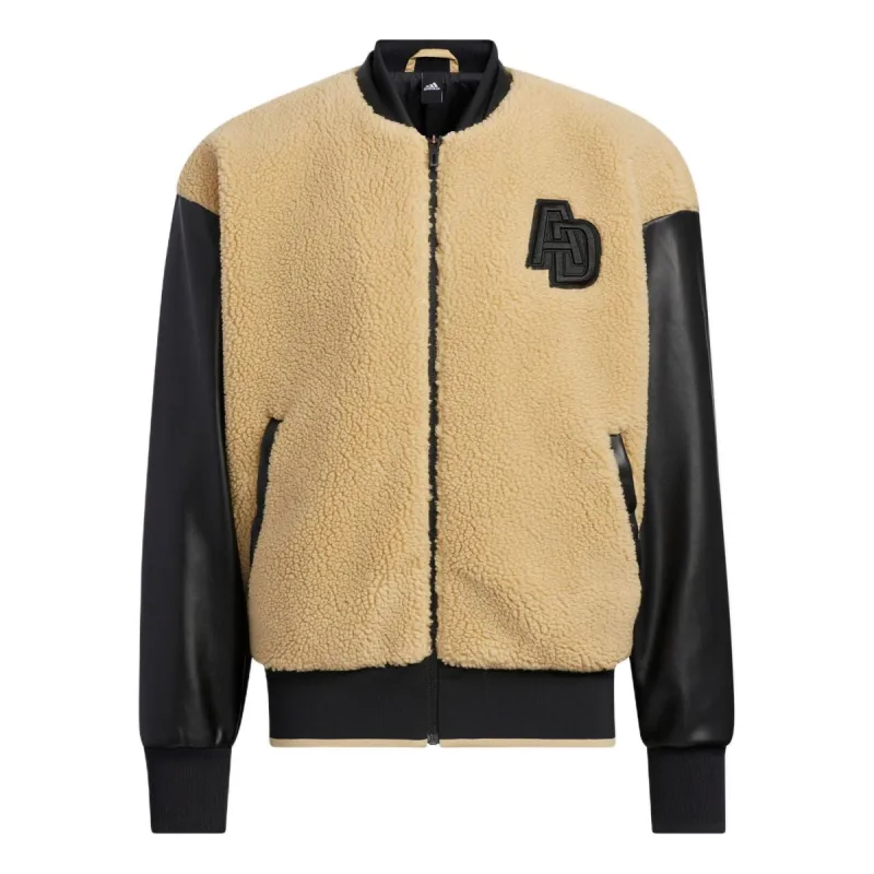 Adidas Logo Monogram Jackets 'Beige Black' IB2722 sold by KicksCrew