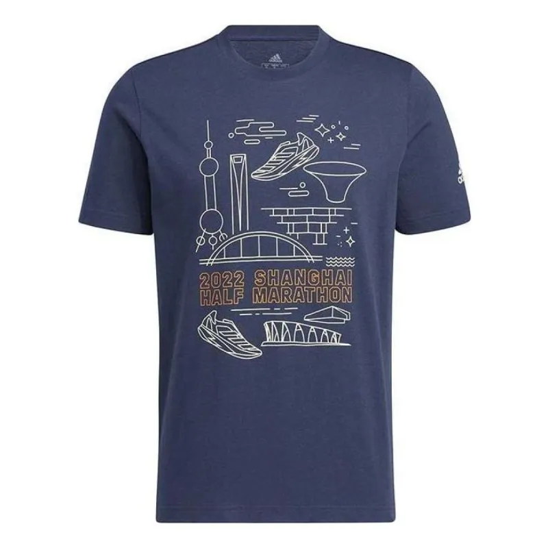 Adidas 2022 Shanghai Half Marathon T-Shirts 'Blue' HJ9883 sold by KicksCrew