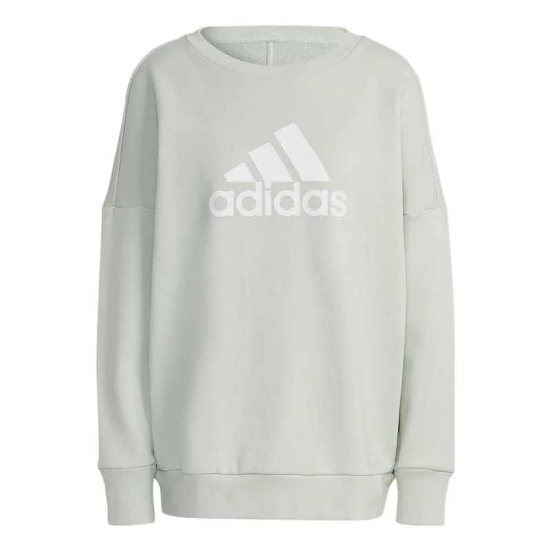 (WMNS) adidas Future Icons Badge of Sport Sweatshirt 'Linen Green' HK0499 sold by KicksCrew