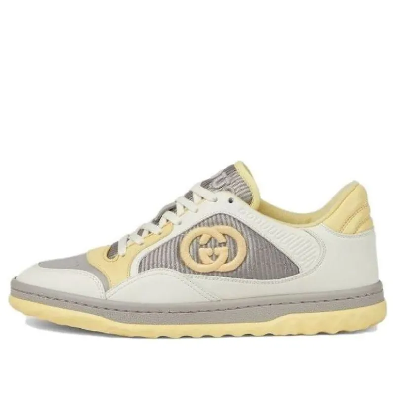 (WMNS) GUCCI Mac80 Embroidered Sneakers 'White Grey Yellow' 747954-AACNW-9148 sold by KicksCrew