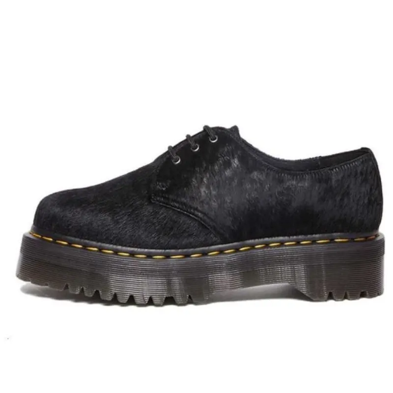 Dr. Martens 1461 Hair-On Platform Shoes 'Black Hair On' 31096001 sold by KicksCrew