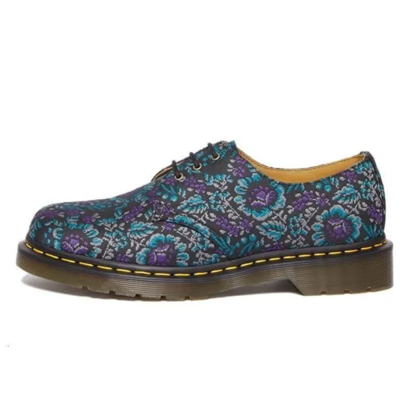 Dr. Martens 1461 Floral Jacquard Oxord Shoes 'Black Purple' 31135548 sold by KicksCrew