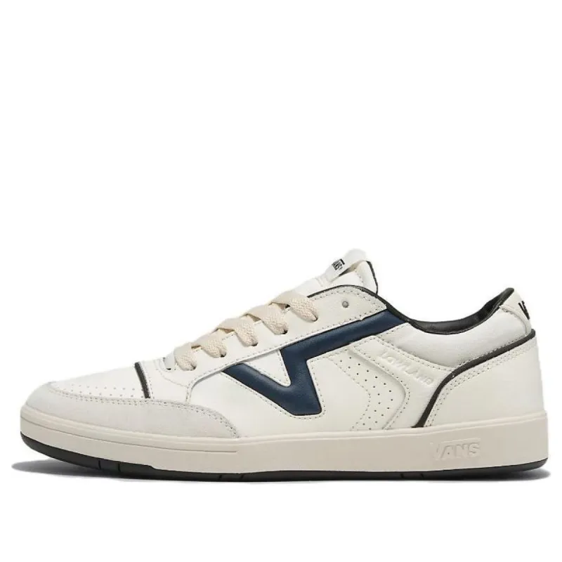 Vans Lowland ComfyCush JMP R Vintage Leather Shoes 'White Navy' VN0007P2KE6 sold by KicksCrew