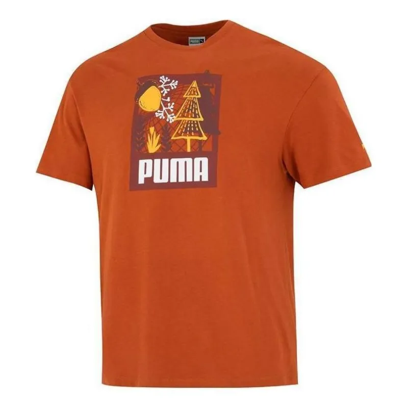 Puma FF Short Sleeve Graphic Tee 'Orange' 538776-64 sold by KicksCrew