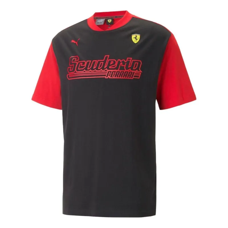 Puma Scuderia Ferrari Statement Tee 'Black' 538149-01 sold by KicksCrew