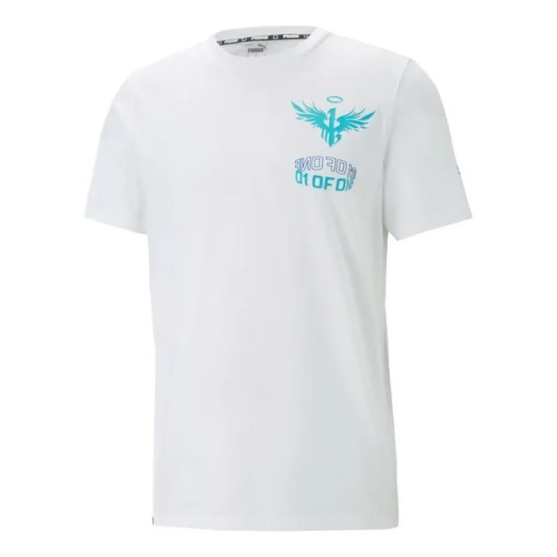 Puma Melo Ball One Of One Tee 'White' 538005-01 sold by KicksCrew