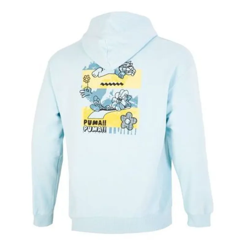 Puma Downtown Logo Hoodie 'Blue' 537753-30 sold by KicksCrew