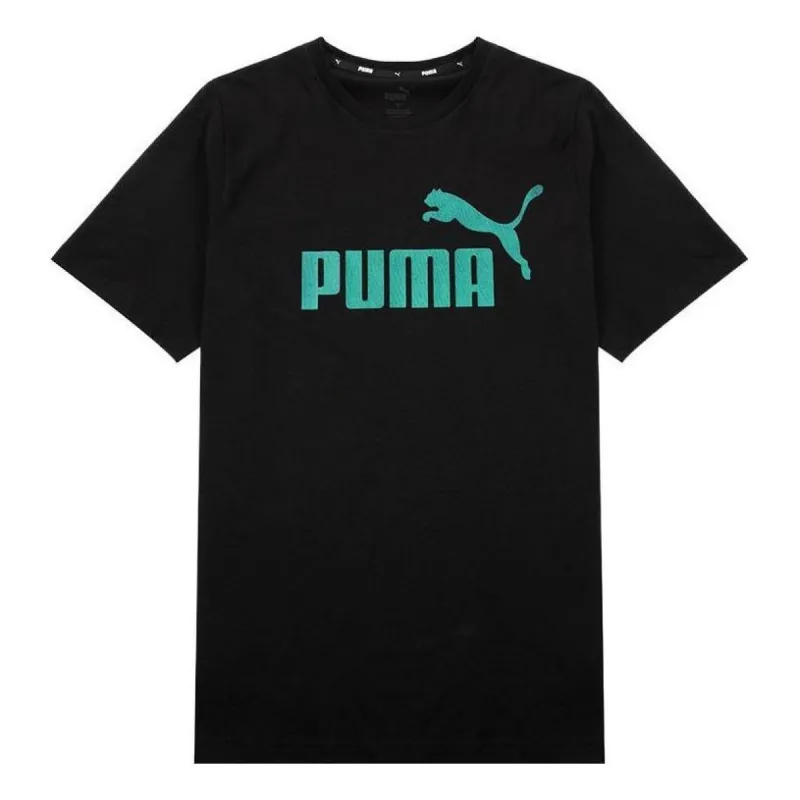 Puma ESS+ Logo Execution T-Shirt 'Black' 849563-01 sold by KicksCrew
