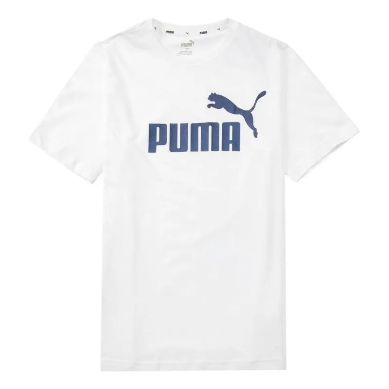 Puma ESS+ Logo Execution T-Shirt 'White' 849563-02 sold by KicksCrew