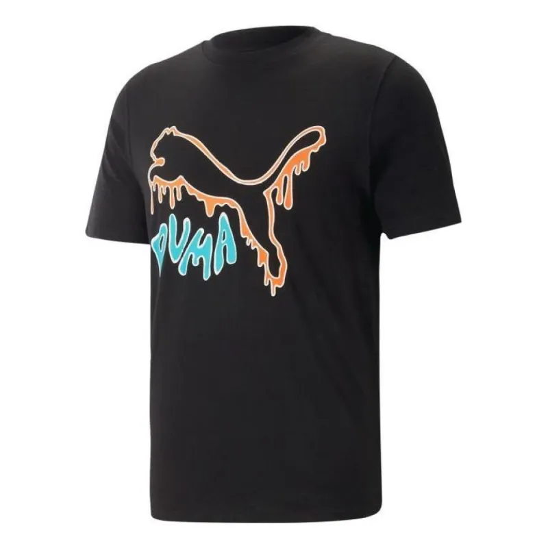 Puma Graphic Melted Cat T-Shirt 'Black' 622554-01 sold by KicksCrew