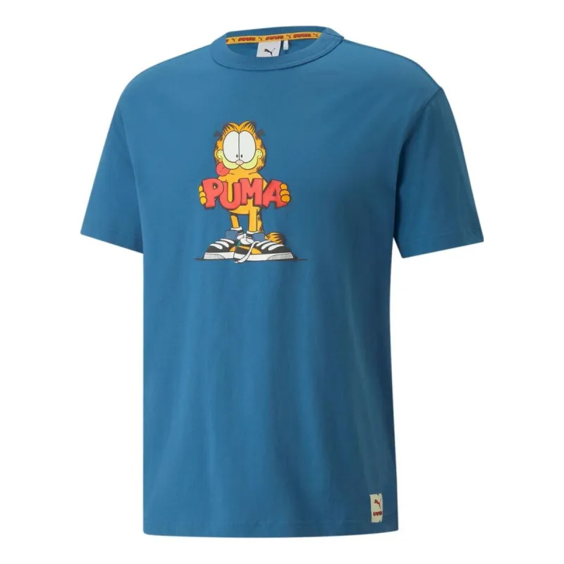 Puma x Garfield Graphic T-Shirt 'Vallarta Blue' 534433-48 sold by KicksCrew