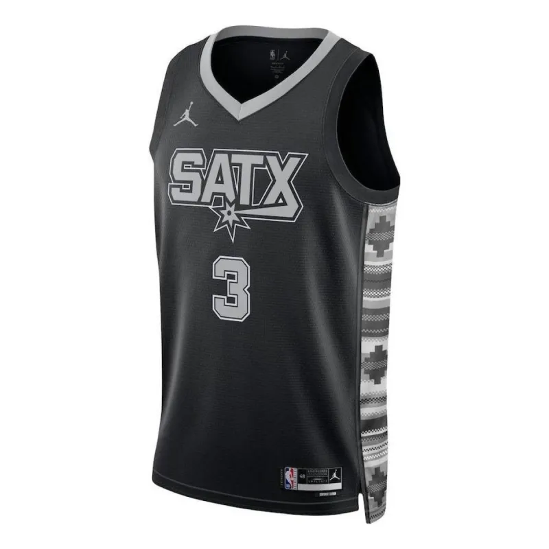 Air Jordan San Antonio Spurs Keldon Johnson Swingman Statement Jersey 'Black' DO9543-012 sold by KicksCrew