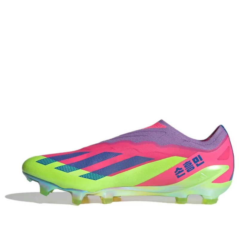Adidas X Crazyfast Son.1 Laceless Firm Ground Boots 'Lucid Lemon Royal Pink' IF0416 sold by KicksCrew