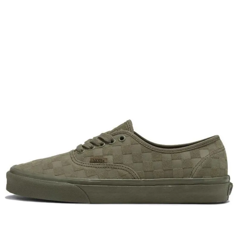 Vans Authentic Mono Checkerboard 'Olive' VN000CRQOLV sold by KicksCrew