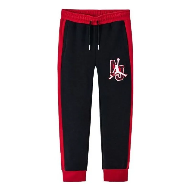 (GS) Air Jordan Jumpman Classic Casual Joggers 'Black Red' JD2112113GS-001 sold by KicksCrew