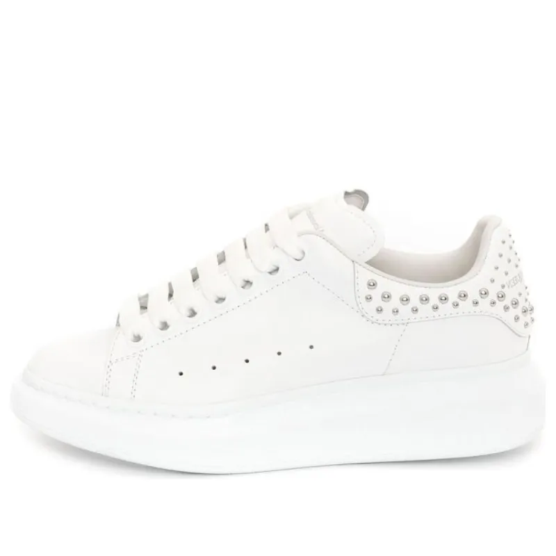 (WMNS) Alexander McQueen Studded Oversized Sneakers 'White' 666406WHQYW9071 sold by KicksCrew