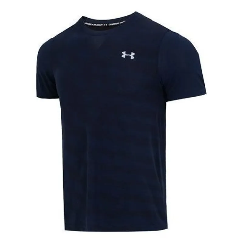 Under Armour Seamless Radial T-Shirt 'Dark Blue' 1370448-408 sold by KicksCrew