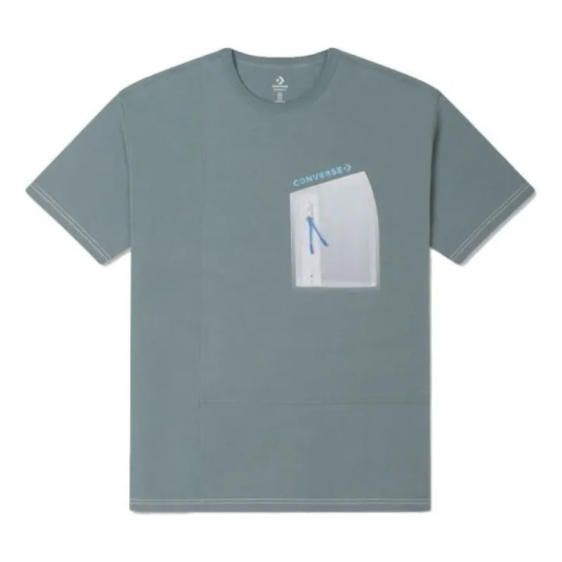 Converse Zip Pocket T-shirt 'Ash Green' 10025872-A03 sold by KicksCrew