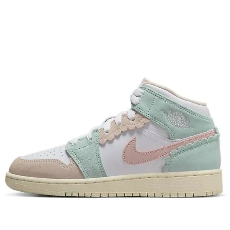 (GS) Air Jordan 1 Mid SE 'Pink Oxford Jade Ice' DZ5361-100 sold by KicksCrew