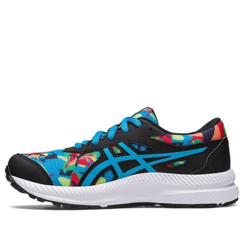 (GS) ASICS Contend 8 'Black Island Blue Camo' 1014A294-003 sold by KicksCrew