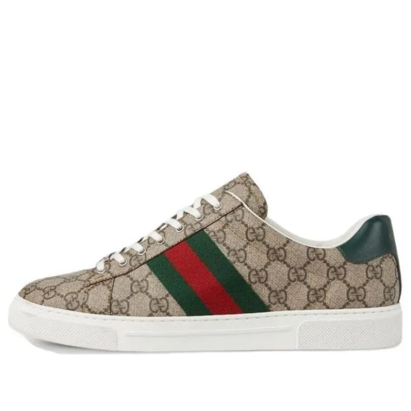 Gucci Ace sneaker with Web 'Beige Ebony' 760775-FACMZ-9746 sold by KicksCrew
