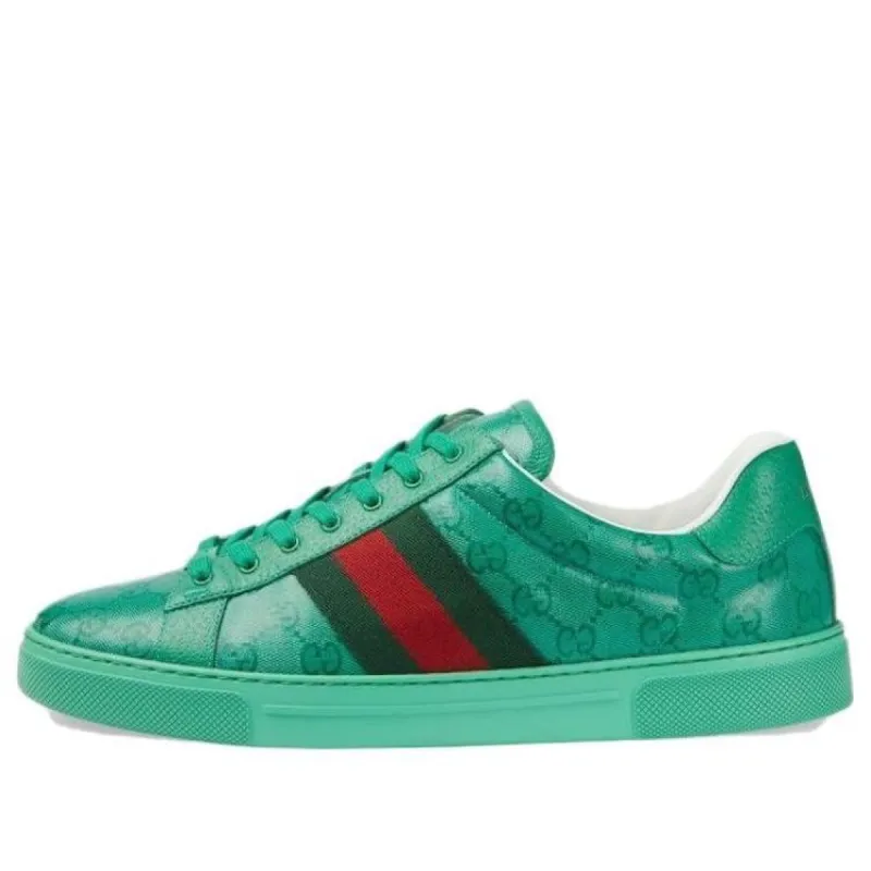 GUCCI Ace GG Crystal canvas sneaker 'Green' 760775-FACRF-3751 sold by KicksCrew