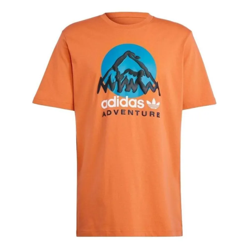 adidas Original Adventure Mountain Front T-Shirt 'Orange' IC2359 sold by KicksCrew