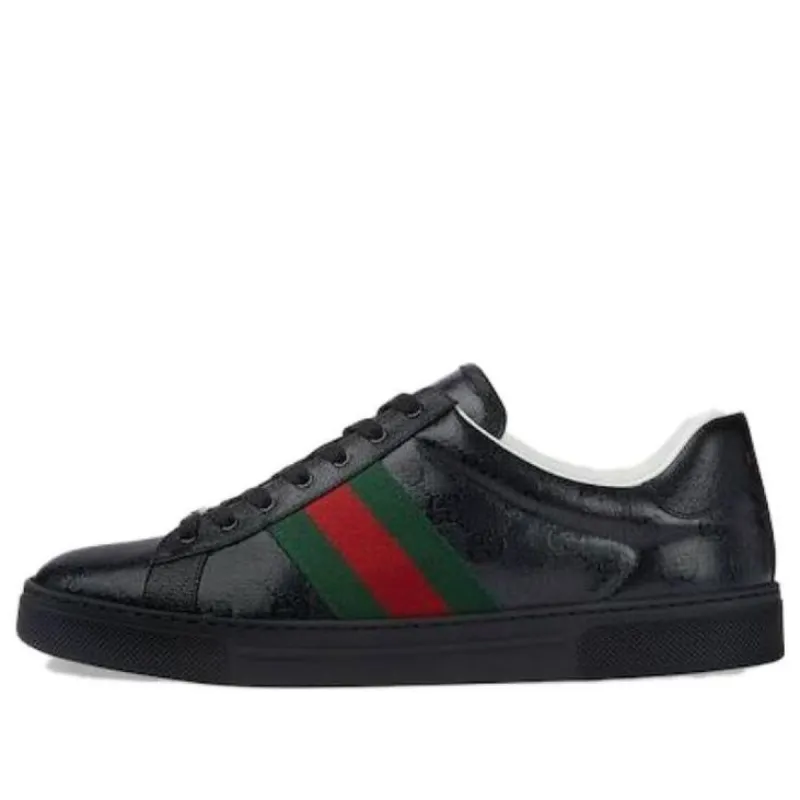 GUCCI Ace GG Crystal canvas sneaker 'Black' 760775-FACRF-1163 sold by KicksCrew