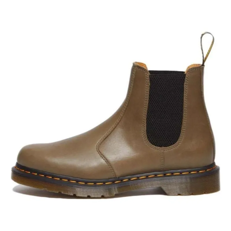Dr.Martens 2976 Carrara Leather Chelsea Boots 'Olive' 31002352 sold by KicksCrew