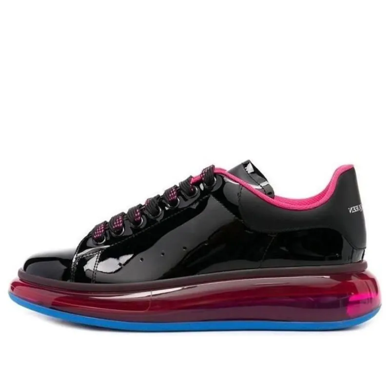 Alexander McQueen Oversized Sneaker 'Transparent Sole - Black Pink' 662657WIA3A1534 sold by KicksCrew