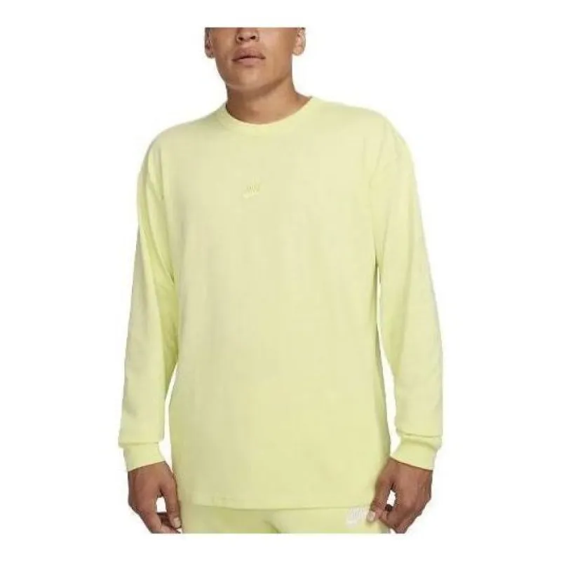 Nike Sportswear Premium Essentials Long-Sleeve T-Shirt 'Luminous Green' DO7390-331 sold by KicksCrew