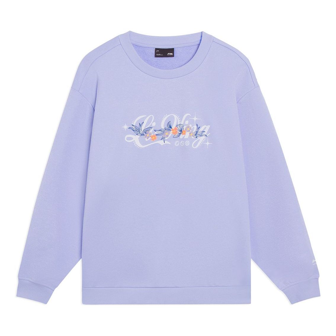 (WMNS) Li-Ning Logo Print Pullover 'Lilac' AWDT020-4 sold by KicksCrew