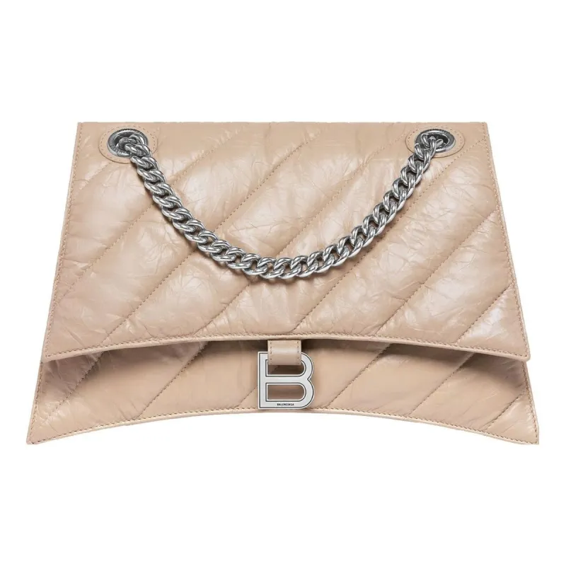 (WMNS) Balenciaga Crush Medium Chain Bag Quilted 'Light Brown' 716393210J02906 sold by KicksCrew