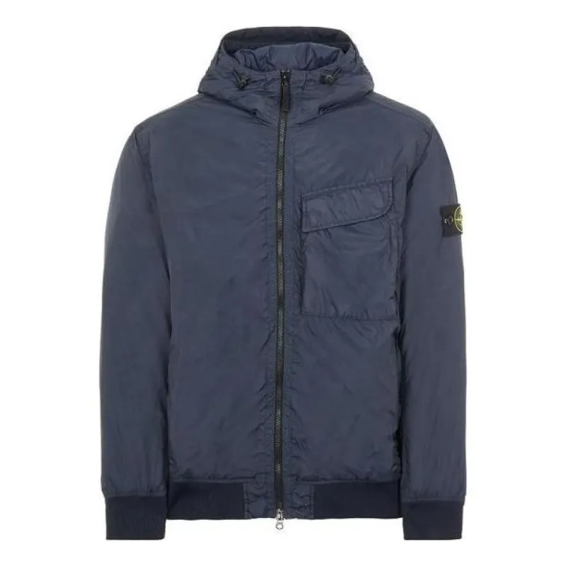 STONE ISLAND Pocket Detail Crinkle Reps Jacket 'Navy' 771540723-V0020 sold by KicksCrew