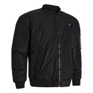 Under Armour Project Rock Bomber Jacket 'Black' 1382278-001 sold by KicksCrew
