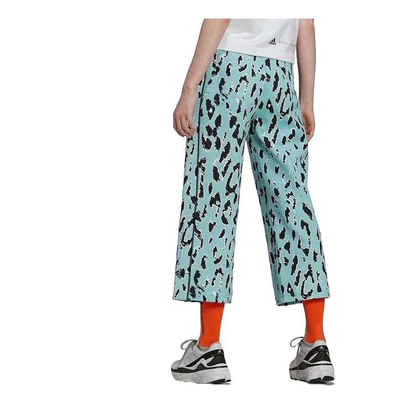 (WMNS) adidas by Stella McCartney Cropped Pants 'Teal Black' HA8965 sold by KicksCrew product image thumbnail 3