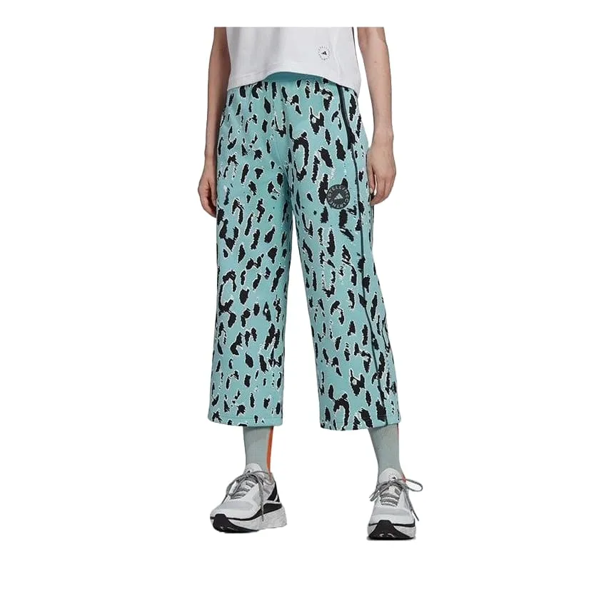 (WMNS) adidas by Stella McCartney Cropped Pants 'Teal Black' HA8965 sold by KicksCrew product image thumbnail 2