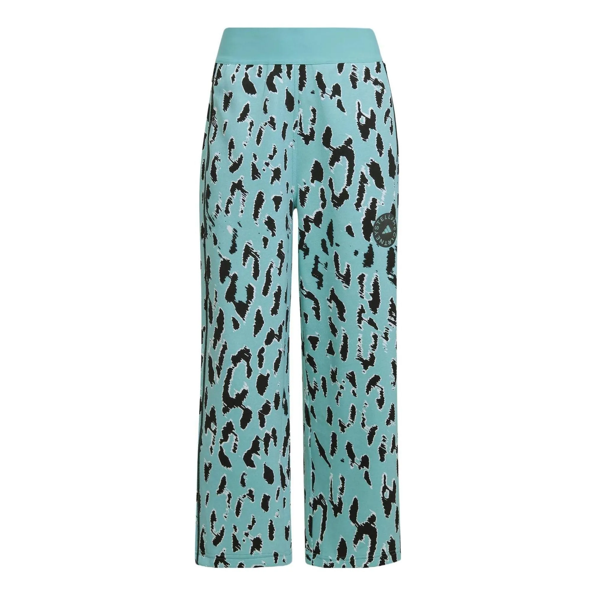 (WMNS) adidas by Stella McCartney Cropped Pants 'Teal Black' HA8965 sold by KicksCrew