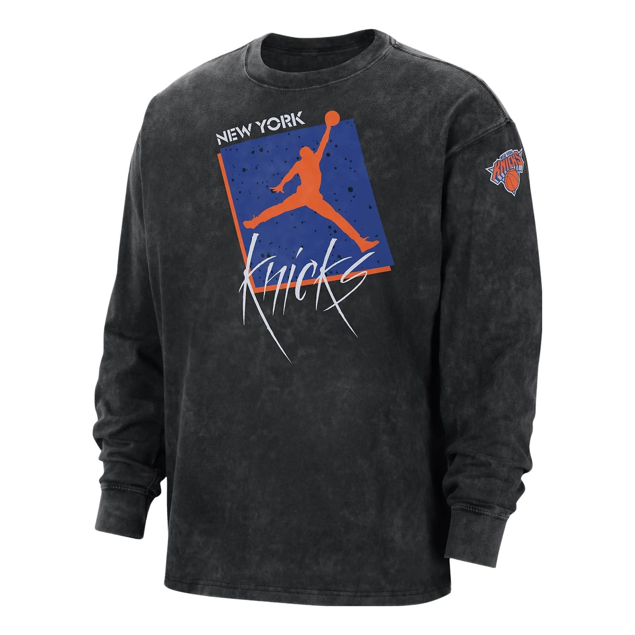 Air Jordan New York Knicks Courtside Statement Edition Max90 NBA Long-Sleeve T-Shirt 'Black' DV5745-010 sold by KicksCrew