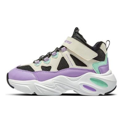 (GS) Skechers Trainers 'Beige Black Purple' 303902L-WBPR sold by KicksCrew